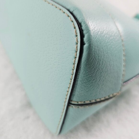 KATE SPADE Wellesley Rachelle Turquoise Texturedt Leather Domed Satchel Handbag - Picture 12 of 16